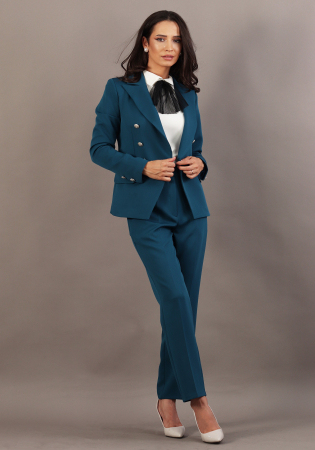 Sacou office turcoaz inchis, J4082 [2]