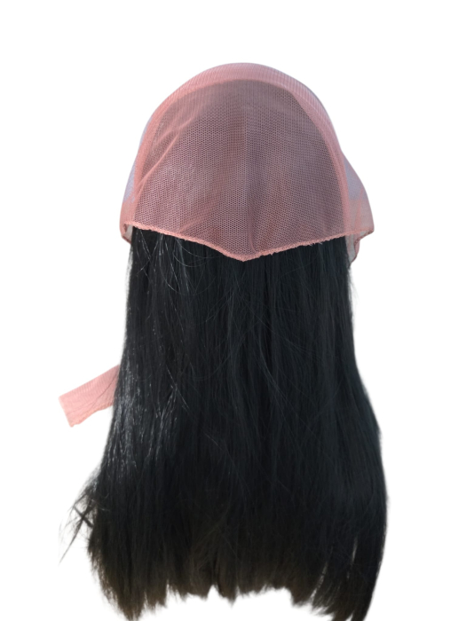 Batic simplu pentru biserica din tulle fin, roz pudrat, accesoriu de cap feminin, delicat si confortabil. [2]