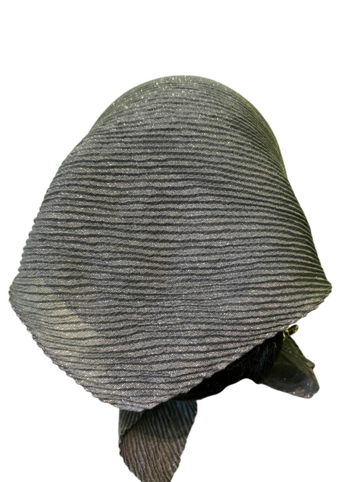 Baticut plisat mare pentru biserica, gri antracit, accesoriu de cap feminin, elegant si confortabil. [2]