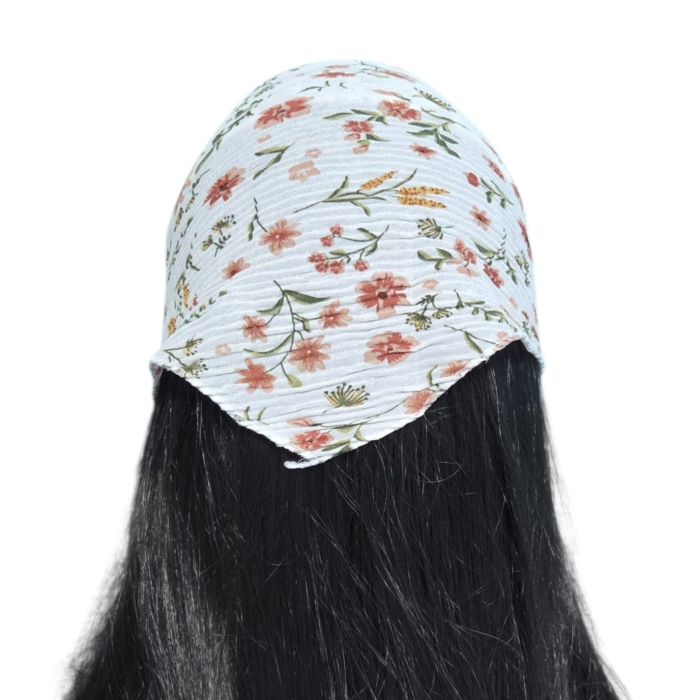 Baticut plisat elegant pentru biserica, material usor si confortabil, model feminin, Wildflower Cream [2]