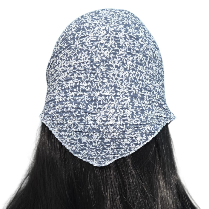 Baticut plisat elegant pentru biserica, material usor si confortabil, model feminin, Blue Mist [2]