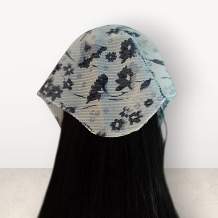 Baticut plisat elegant pentru biserica, material usor si confortabil, model feminin, Moonlight Bloom Elegance [4]