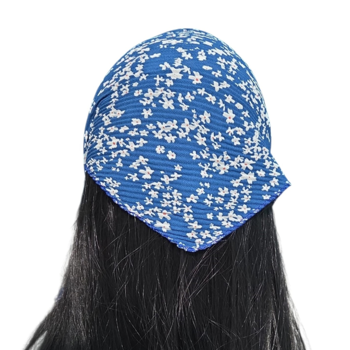 Baticut plisat elegant pentru biserica, material usor si confortabil, model feminin, Blue Whisper [2]