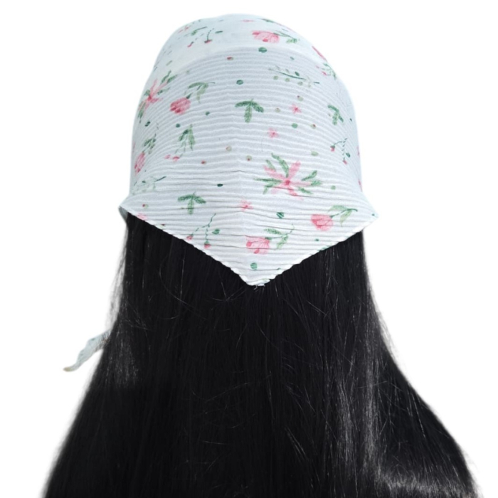 Baticut plisat elegant pentru biserica, material usor si confortabil, model feminin, Petal Whisper [2]