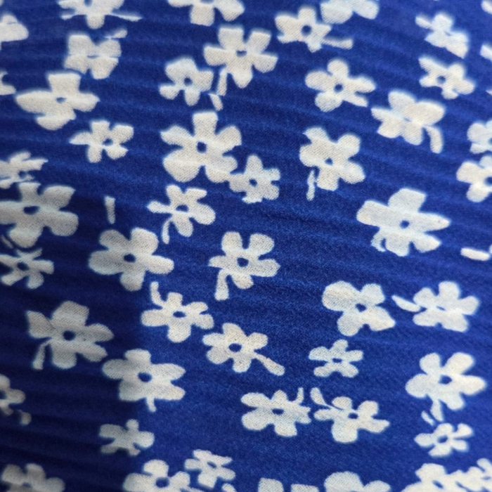 Baticut plisat elegant pentru biserica, material usor si confortabil, model feminin, Azure Floral [2]