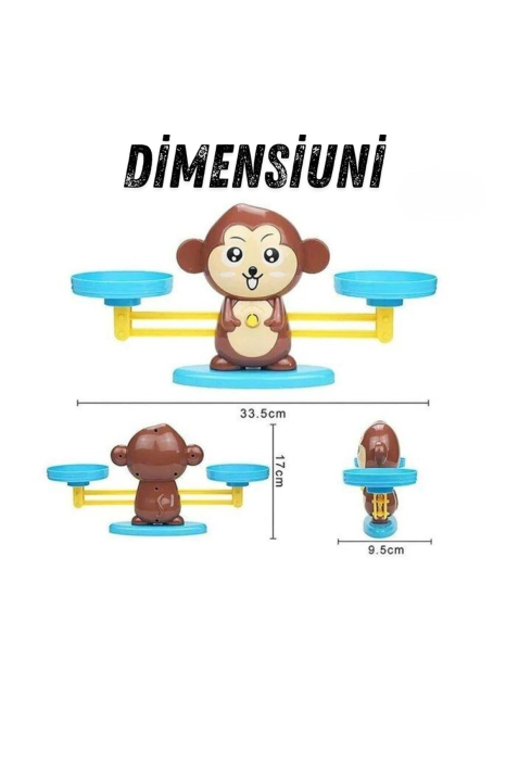 Joc educativ Balanta Maimuta, invatare matematica, 65 piese, cifre 1-10, pentru copii - imagine principala produs [3]