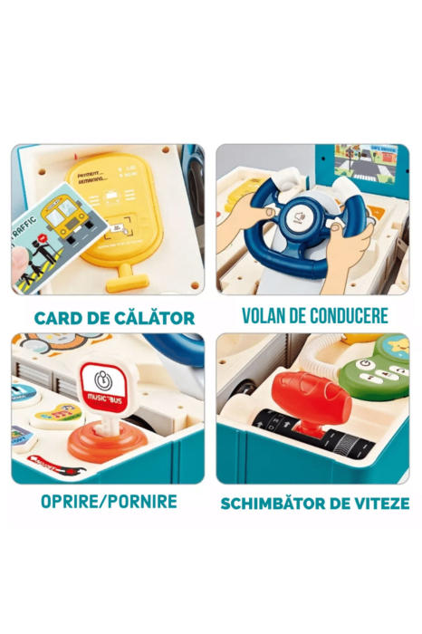 Jucarie Interactiva, Autobuz, Sunete si Lumini, 2 in 1, Çok renkli, pentru copii - imagine principala produs [3]
