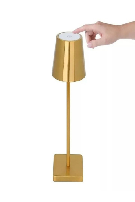 Lampa de Masa Reincarcabila LED Touch Q-LED46, 5W, 2600 mAh, Aluminiu, Auriu - imagine principala produs [6]