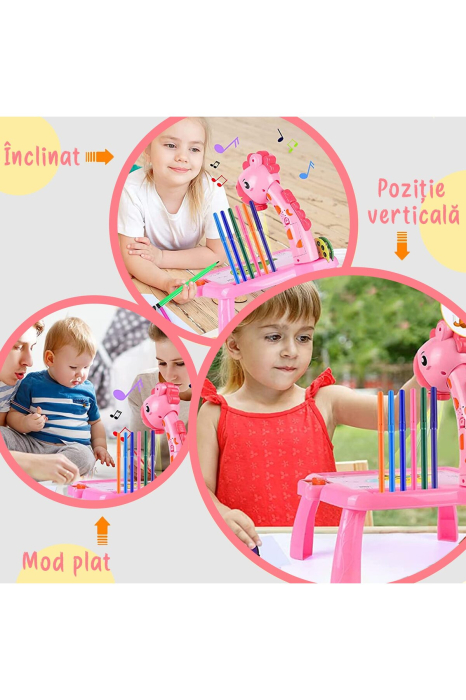 Masa de desen cu proiector Girafa roz, 24 modele, 12 carioci, Functie muzicala, pentru copii - imagine principala produs|Masa de desen cu proiector Girafa roz, 24 modele, 12 carioci, Functie muzicala, pentru copii - detaliu produs 2|Masa de desen cu proiector Girafa roz, 24 modele, 12 carioci, Functie muzicala, pentru copii - detaliu produs 3|Masa de desen cu proiector Girafa roz, 24 modele, 12 carioci, Functie muzicala, pentru copii - detaliu produs 4|Masa de desen cu proiector Girafa roz, 24 modele, 12 carioci, Functie muzicala, pentru copii - detaliu produs 5|Masa de desen cu proiector Girafa roz, 24 modele, 12 carioci, Functie muzicala, pentru copii - detaliu produs 6 [4]
