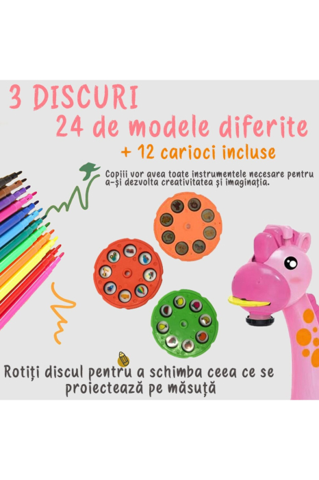 Masa de desen cu proiector Girafa roz, 24 modele, 12 carioci, Functie muzicala, pentru copii - imagine principala produs|Masa de desen cu proiector Girafa roz, 24 modele, 12 carioci, Functie muzicala, pentru copii - detaliu produs 2|Masa de desen cu proiector Girafa roz, 24 modele, 12 carioci, Functie muzicala, pentru copii - detaliu produs 3|Masa de desen cu proiector Girafa roz, 24 modele, 12 carioci, Functie muzicala, pentru copii - detaliu produs 4|Masa de desen cu proiector Girafa roz, 24 modele, 12 carioci, Functie muzicala, pentru copii - detaliu produs 5|Masa de desen cu proiector Girafa roz, 24 modele, 12 carioci, Functie muzicala, pentru copii - detaliu produs 6 [3]