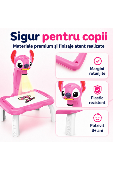 Masa de desen cu proiector Stitch, roz, 24 modele, 12 carioci, pentru copii - imagine principala produs|Masa de desen cu proiector Stitch, roz, 24 modele, 12 carioci, pentru copii - detaliu produs 2|Masa de desen cu proiector Stitch, roz, 24 modele, 12 carioci, pentru copii - detaliu produs 3|Masa de desen cu proiector Stitch, roz, 24 modele, 12 carioci, pentru copii - detaliu produs 4|Masa de desen cu proiector Stitch, roz, 24 modele, 12 carioci, pentru copii - detaliu produs 5|Masa de desen cu proiector Stitch, roz, 24 modele, 12 carioci, pentru copii - detaliu produs 6|Masa de desen cu proiector Stitch, roz, 24 modele, 12 carioci, pentru copii - detaliu produs 7 [5]