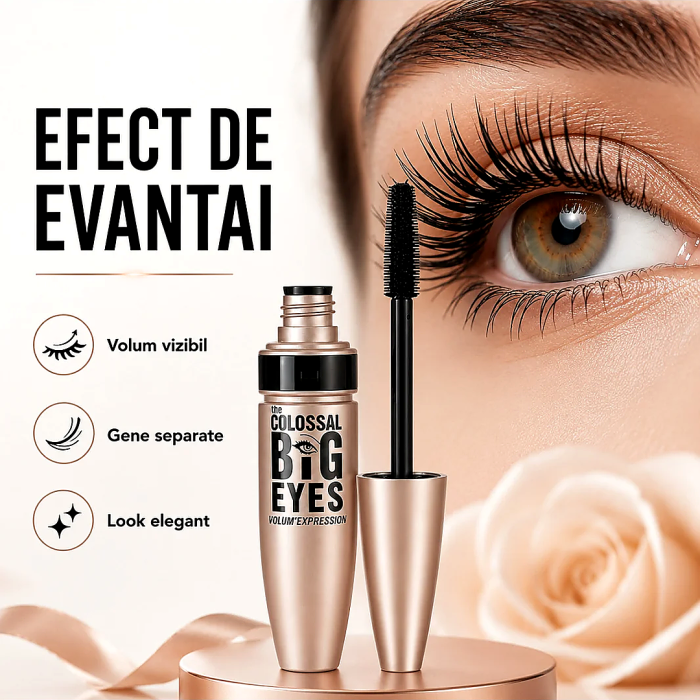 Mascara volum & separare, efect evantai, waterproof, formula cremoasa, Negru, pentru rutina beauty - imagine principala produs|Mascara volum & separare, efect evantai, waterproof, formula cremoasa, Negru, pentru rutina beauty - detaliu produs 2|Mascara volum & separare, efect evantai, waterproof, formula cremoasa, Negru, pentru rutina beauty - detaliu produs 3|Mascara volum & separare, efect evantai, waterproof, formula cremoasa, Negru, pentru rutina beauty - detaliu produs 4|Mascara volum & separare, efect evantai, waterproof, formula cremoasa, Negru, pentru rutina beauty - detaliu produs 5|Mascara volum & separare, efect evantai, waterproof, formula cremoasa, Negru, pentru rutina beauty - detaliu produs 6|Mascara volum & separare, efect evantai, waterproof, formula cremoasa, Negru, pentru rutina beauty - detaliu produs 7 [5]