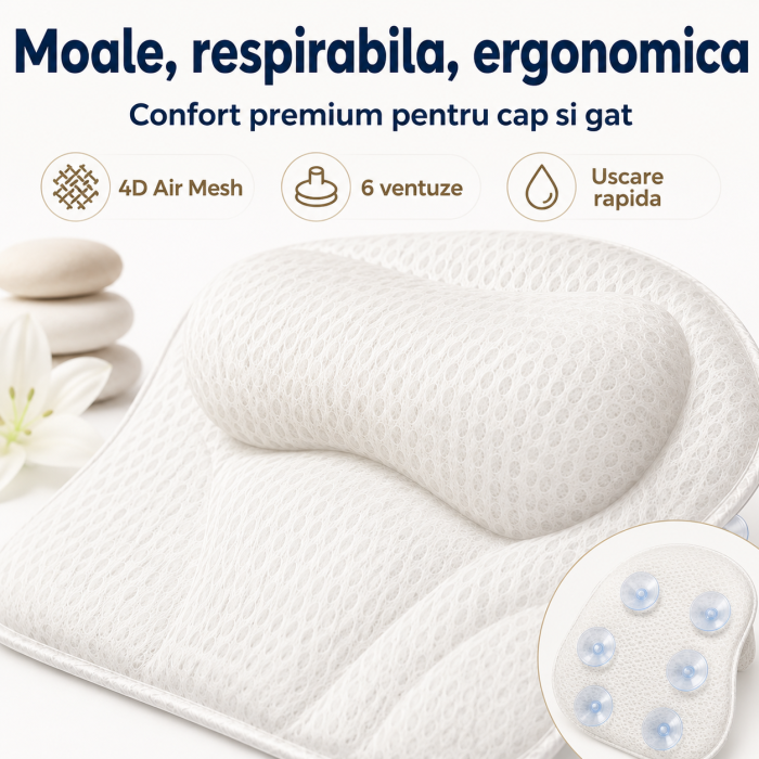 Perna baie ergonomica 4D Air Mesh pentru cada [3]