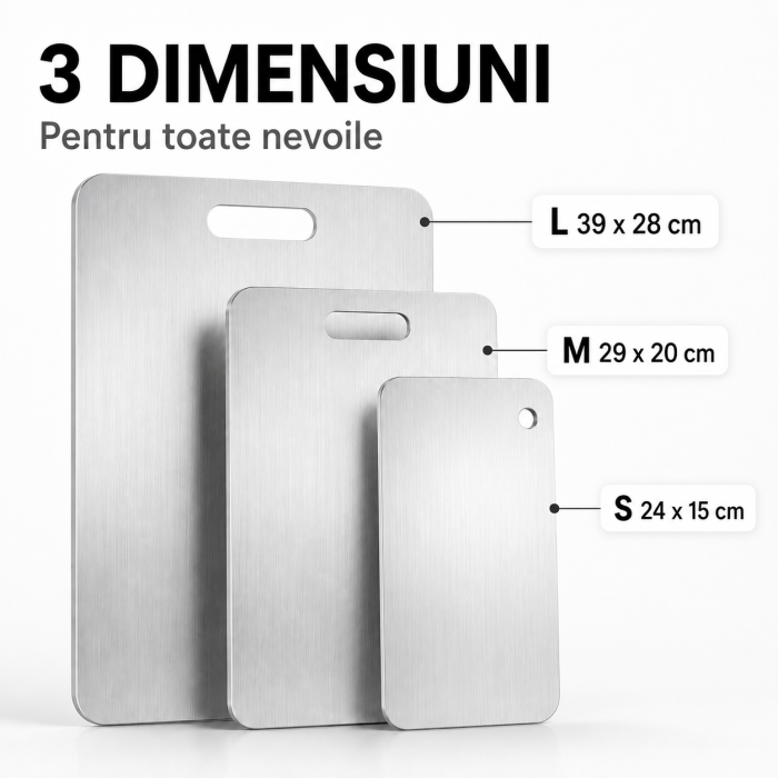 Set 3 tocatoare din otel inoxidabil, gri, pentru pregatirea alimentelor in bucatarie [6]