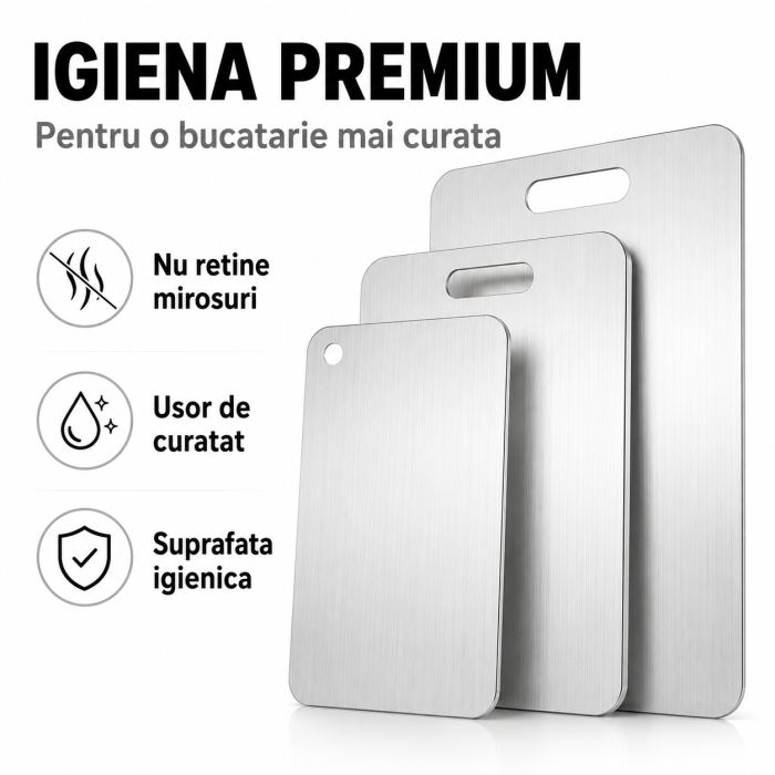Set 3 tocatoare din otel inoxidabil, gri, pentru pregatirea alimentelor in bucatarie [5]