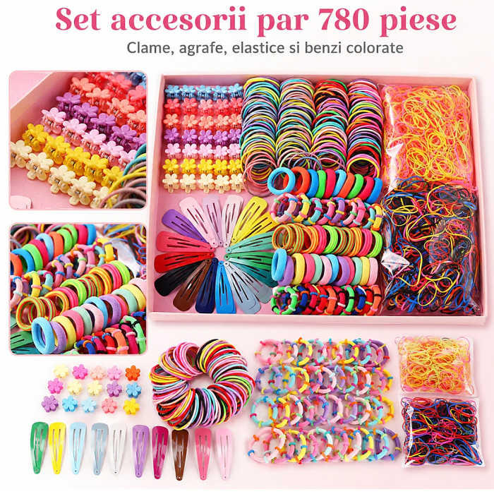 Set Accesorii Par 780 Piese, Elastice, Agrafe si Clame Florale Colorate pentru Fetite, pentru copii - imagine principala produs|Set Accesorii Par 780 Piese, Elastice, Agrafe si Clame Florale Colorate pentru Fetite, pentru copii - detaliu produs 2|Set Accesorii Par 780 Piese, Elastice, Agrafe si Clame Florale Colorate pentru Fetite, pentru copii - detaliu produs 3|Set Accesorii Par 780 Piese, Elastice, Agrafe si Clame Florale Colorate pentru Fetite, pentru copii - detaliu produs 4|Set Accesorii Par 780 Piese, Elastice, Agrafe si Clame Florale Colorate pentru Fetite, pentru copii - detaliu produs 5|Set Accesorii Par 780 Piese, Elastice, Agrafe si Clame Florale Colorate pentru Fetite, pentru copii - detaliu produs 6|Set Accesorii Par 780 Piese, Elastice, Agrafe si Clame Florale Colorate pentru Fetite, pentru copii - detaliu produs 7 [1]