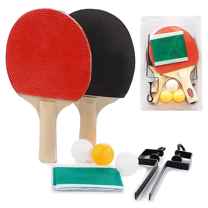 Set Antrenament Tenis de Masa - 2 Palete Ping Pong, 3 Mingi, Fileu Reglabil, Interior & Exterior, pentru copii - imagine principala produs [6]