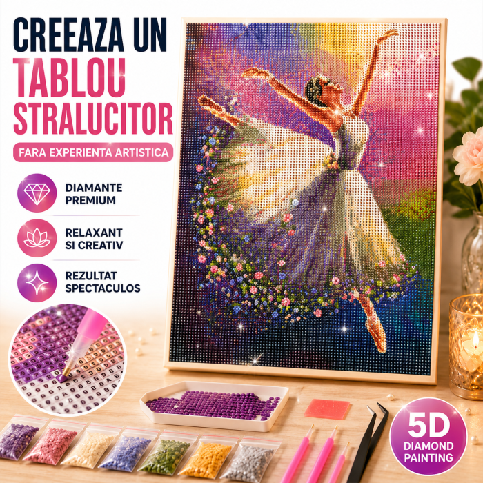 Set Broderie cu Diamante 5D 30x40 cm, Pictura Diamantata Multicolor, Kit DIY Decorativ - imagine principala produs|Set Broderie cu Diamante 5D 30x40 cm, Pictura Diamantata Multicolor, Kit DIY Decorativ - detaliu produs 2|Set Broderie cu Diamante 5D 30x40 cm, Pictura Diamantata Multicolor, Kit DIY Decorativ - detaliu produs 3|Set Broderie cu Diamante 5D 30x40 cm, Pictura Diamantata Multicolor, Kit DIY Decorativ - detaliu produs 4|Set Broderie cu Diamante 5D 30x40 cm, Pictura Diamantata Multicolor, Kit DIY Decorativ - detaliu produs 5|Set Broderie cu Diamante 5D 30x40 cm, Pictura Diamantata Multicolor, Kit DIY Decorativ - detaliu produs 6 [1]