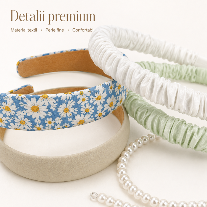 Set de 5 bentite cu model diferite, design deosebit, pentru femei, multicolor, pentru rutina beauty - imagine principala produs [3]