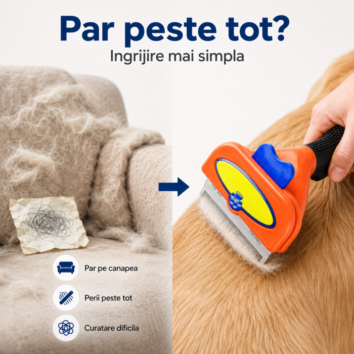 Trimmer cu buton de eliberare a blanii, pentru caini si pisici cu par scurt sau lung, marimea M - imagine principala produs [4]