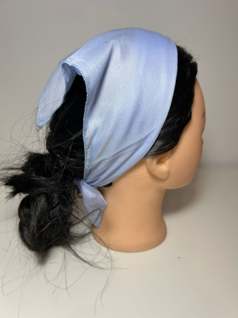Baticute din bumbac - Batic din bumbac bleu perlat, model simplu, dimensiune 46 x 46 cm, accesoriu de cap usor si confortabil pentru femei.
