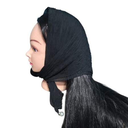 Baticute Plisate Mari - Batic Perla Elegance Pure Black – batic plisat mare elegant cu perla