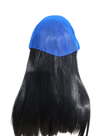 Batic simplu pentru biserica din tulle fin, albastru regal, accesoriu de cap feminin, elegant si confortabil. [1]