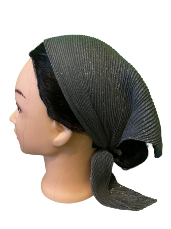 Baticute Plisate Mari - Baticut plisat mare pentru biserica, gri antracit, accesoriu de cap feminin, elegant si confortabil.