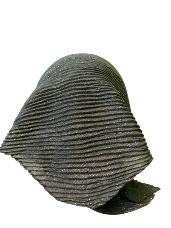 Baticut plisat mare pentru biserica, verde kaki, accesoriu de cap feminin, elegant si confortabil. [1]