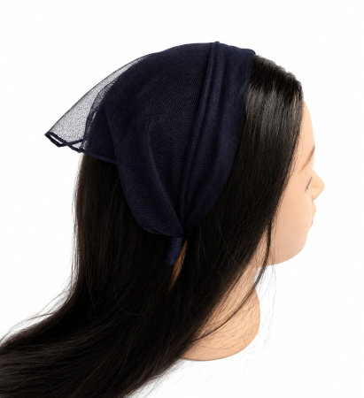 Baticute & Cordelute - Baticut din tulle pe coronita, model simplu Albastru Noapte, accesoriu de cap feminin si comod