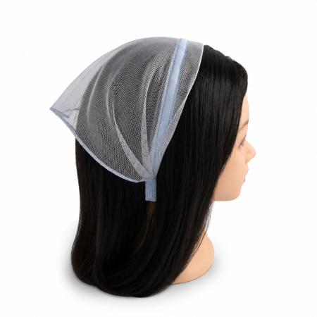Baticute  simple pe coronita/cordeluta - Baticut din tulle pe coronita, model simplu Baby Blue, accesoriu de cap feminin si comod