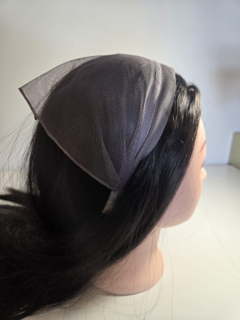 Baticute  simple pe coronita/cordeluta - Baticut din tulle pe coronita, model simplu Gri Antracit, accesoriu de cap feminin si comod