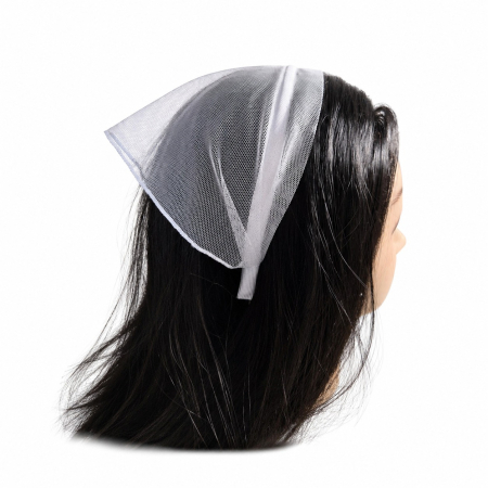 Baticute  simple pe coronita/cordeluta - Baticut din tulle pe coronita, model simplu Gri Perlat, accesoriu de cap feminin si comod