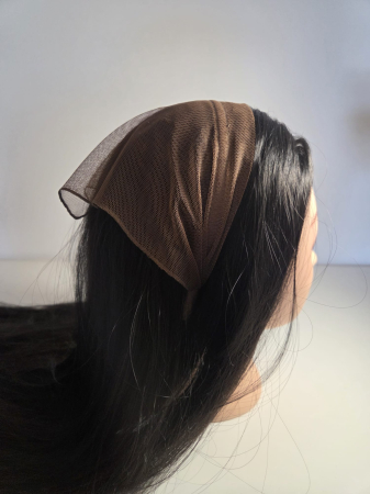 Baticute  simple pe coronita/cordeluta - Baticut din tulle pe coronita, model simplu Mov Pruna, accesoriu de cap feminin si comod