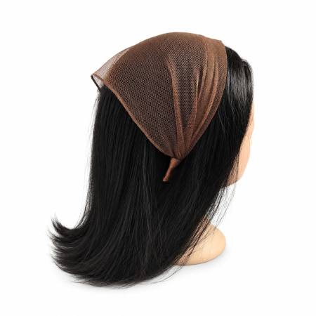 Baticute  simple pe coronita/cordeluta - Baticut din tulle pe coronita, model simplu Maro Cappuccino, accesoriu de cap feminin si comod