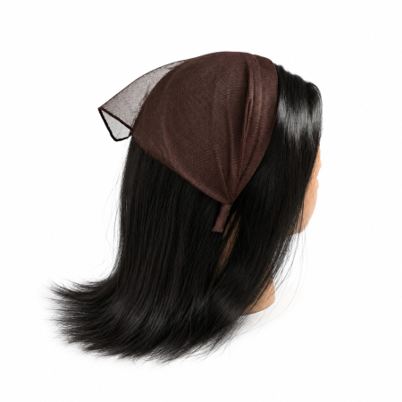 Baticute  simple pe coronita/cordeluta - Baticut din tulle pe coronita, model simplu Maro Ciocolatiu, accesoriu de cap feminin si comod