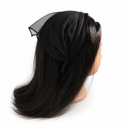 Baticute  simple pe coronita/cordeluta - Baticut din tulle pe coronita, model simplu Negru Clasic, accesoriu de cap feminin si comod