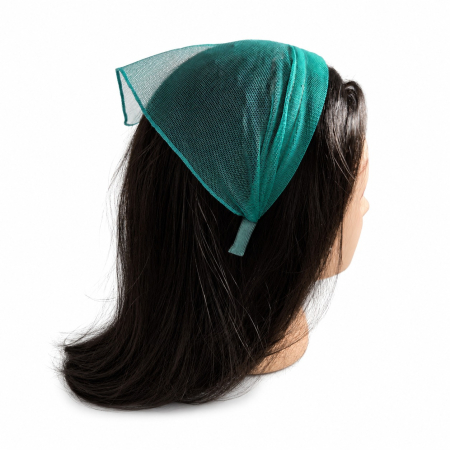 Baticute  simple pe coronita/cordeluta - Baticut din tulle pe coronita, model simplu Verde Turcoaz, accesoriu de cap feminin si comod