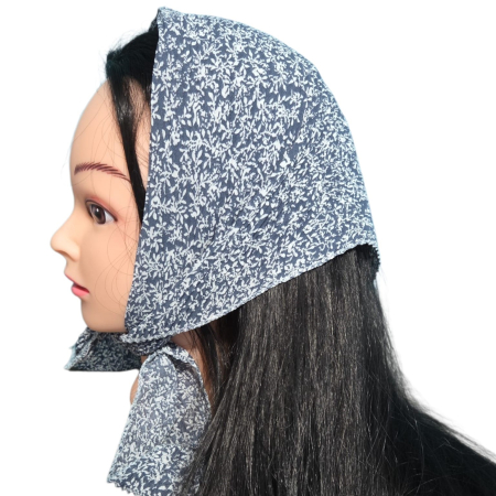 Baticute & Cordelute - Baticut plisat elegant pentru biserica, material usor si confortabil, model feminin, Blue Mist