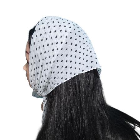 Baticute & Cordelute - Baticut plisat elegant pentru biserica, material usor si confortabil, model feminin, Pure Dots