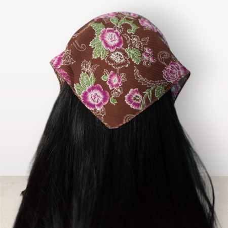 Baticut plisat elegant pentru biserica, material usor si confortabil, model feminin, Vintage Rose Garden [1]