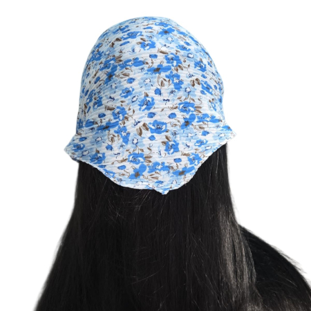 Baticut plisat elegant pentru biserica, material usor si confortabil, model feminin, Blue Breeze [1]