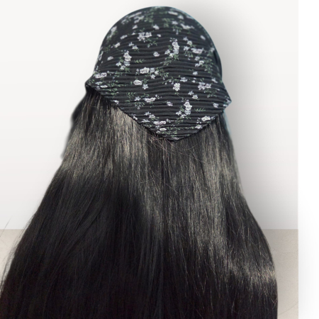 Baticut plisat elegant pentru biserica, material usor si confortabil, model feminin, Midnight Garden [2]