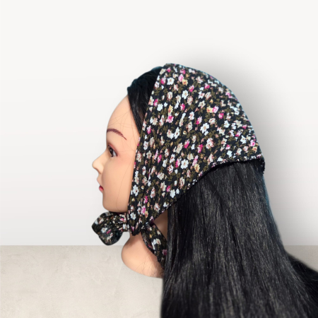 Baticute Plisate cu Model - Baticut plisat elegant pentru biserica, material usor si confortabil, model feminin, Wildflower Night