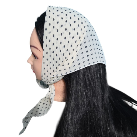 Baticute & Cordelute - Baticut plisat elegant pentru biserica, material usor si confortabil, model feminin, Everyday Polka