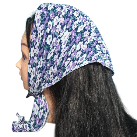 Baticut plisat elegant pentru biserica, material usor si confortabil, model feminin, Lavender Garden [0]