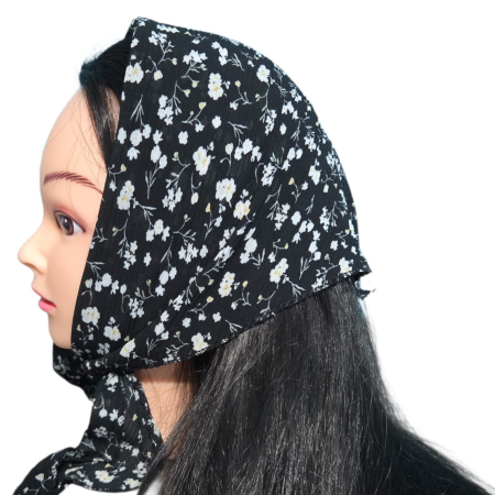 Baticute & Cordelute - Baticut plisat elegant pentru biserica, material usor si confortabil, model feminin, Midnight Blossom