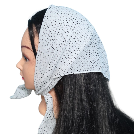 Baticut plisat elegant pentru biserica, material usor si confortabil, model feminin, Soft Polka [0]