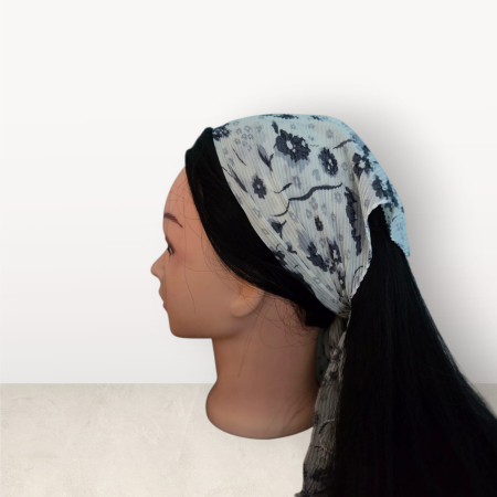 Baticute Plisate cu Model - Baticut plisat elegant pentru biserica, material usor si confortabil, model feminin, Moonlight Bloom Elegance