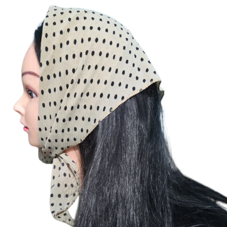 Baticute & Cordelute - Baticut plisat elegant pentru biserica, material usor si confortabil, model feminin, Sand Dots